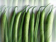 Kunstfoto von grünen Bohnen