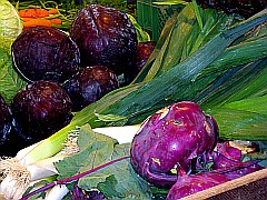 frisches Bio-Gemüse vom Wochenmarkt