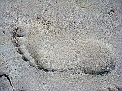 Fußabdruck - Spuren im Sand