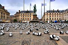 Denkmal: Jeanne d'Arc als Hüterin der WWF Pandas