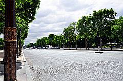perspektivische Aufnahme der Allee Champs Elysees