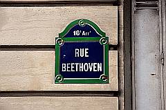 Straßenschild: Rue Beethoven