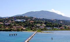 Kanoni - Anflug auf Korfu